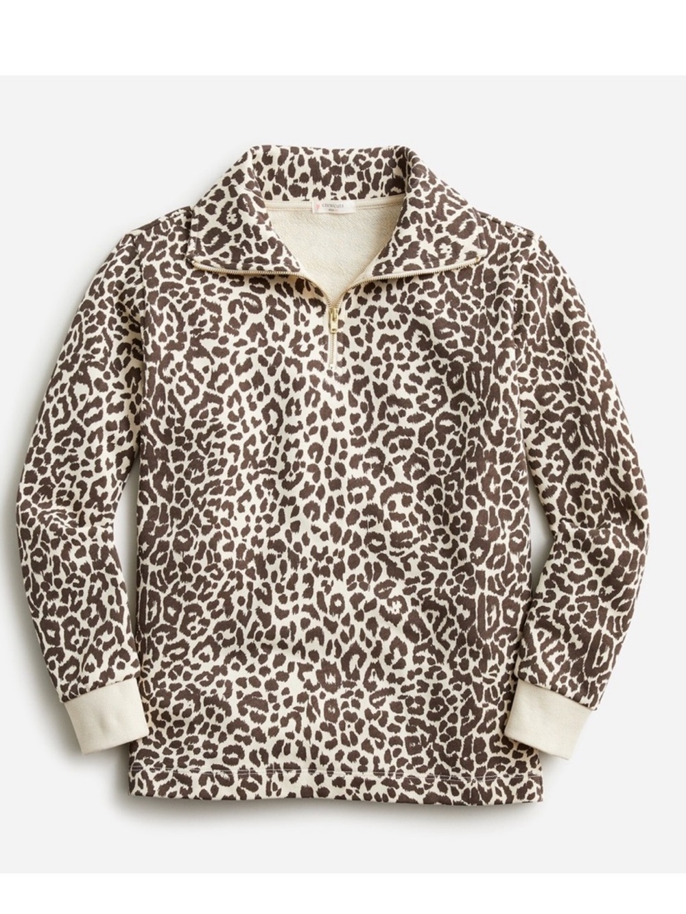 Crewcuts Beige and Black Leopard-Print leopard print sweater